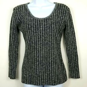Large Grey/Black Express Tricot Sweater